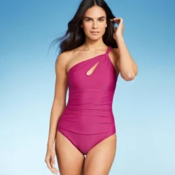 Women's One Shoulder Twist One Piece Swimsuit - Shade & Shore™ -Shade & Shore GUEST 9e773a51 5421 4ac6 8b30 ddb93aaa9782