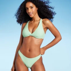 Women's Twist-Front Bralette Bikini Top - Shade & Shore™ Green -Shade & Shore GUEST a4c1b84d 399d 4cd8 9fbd c1779adfb434