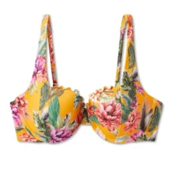 Women's Lightly Lined Ruffle Underwire Bikini Top - Shade & Shore™ Orange -Shade & Shore GUEST a71a34f9 67c9 4f7a 97d4 f022cd869f84