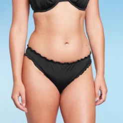 Women's Ruffle Extra Cheeky Bikini Bottom - Shade & Shore™ Black -Shade & Shore GUEST a97349c1 741e 4d9f a2ef a78227b4bc42