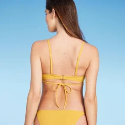 Women's Strappy Ring Detail Bikini Top - Shade & Shore™ Yellow