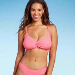 Women's Shirred Ribbed Bralette Bikini Top - Shade & Shore™ -Shade & Shore GUEST ae4ccbe0 65f3 42c1 a001 82b71f8c726e