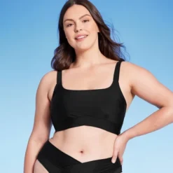 Women's Longline Square Neck Bralette Bikini Top - Shade & Shore™ -Shade & Shore GUEST b423536c b64b 42a8 8900 e3a27b9ac299