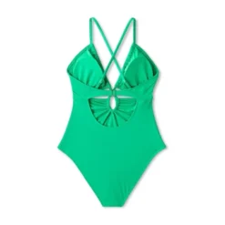 Women's Plunge Cut Out One Piece Swimsuit - Shade & Shore™ Green -Shade & Shore GUEST baaf351b 1945 48cc acf8 e236904bf55d