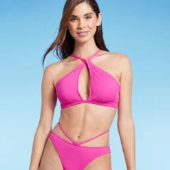 Women's Longline Keyhole Halter Bikini Top - Shade & Shore™ -Shade & Shore GUEST bcfdbbbe d109 4c6e 92d5 3ec2848cb066