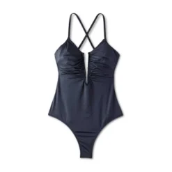 Women's Shirred V-Wire Plunge One Piece Swimsuit - Shade & Shore™ Gray 13 Women's Shirred V-Wire Plunge One Piece Swimsuit - Shade & Shore™ Gray -Shade & Shore GUEST c1a96fff c11d 40b1 8799 4319d02c76ff