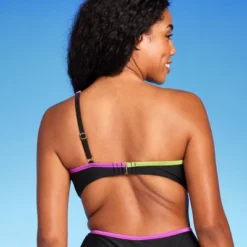 Women's Contrast Binding One Shoulder Bralette Bikini Top - Shade & Shore™ -Shade & Shore GUEST c1f9aeca c61e 4dbf a08a e3be9442a4f0