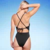 Women's Ribbed Plunge Front Cut Out One Piece Swimsuit - Shade & Shore™ 2 Women's Ribbed Plunge Front Cut Out One Piece Swimsuit - Shade & Shore™ -Shade & Shore GUEST c5e9d569 060e 402b a18a c9580ba5145a