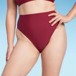 Women's High Waist High Leg Bikini Bottom - Shade & Shore™ Red -Shade & Shore GUEST c6658eb8 5758 4fb5 bc48 c6a217d55e0d