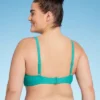 Women's Ring Detail Hidden Underwire Bikini Top - Shade & Shore™ Teal Green
