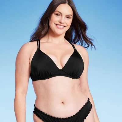 Women's Triangle Push-Up Tunneled Strap Bikini Top - Shade & Shore™ 5 Women's Triangle Push-Up Tunneled Strap Bikini Top - Shade & Shore™ - Image 3