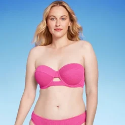 Women's Pucker Textured Light Lift Bandeau Bikini Top - Shade & Shore™ -Shade & Shore GUEST ce96c902 bc0f 4232 a92d 414d06ad03a9