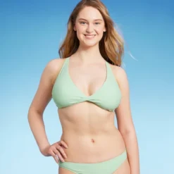 Women's Twist-Front Bralette Bikini Top - Shade & Shore™ Green -Shade & Shore GUEST cf00948e 07fb 4aa4 a15a 8912a2a78a29