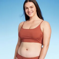 Women's Longline Ribbed Bikini Top - Shade & Shore™ -Shade & Shore GUEST d20b63de 2c65 4726 9fcf a7c8d791deb2