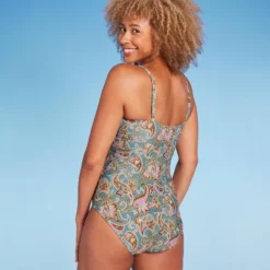 Women's Shirred Bandeau One Piece Swimsuit - Shade & Shore™ Multi Paisley Print 8 Women's Shirred Bandeau One Piece Swimsuit - Shade & Shore™ Multi Paisley Print -Shade & Shore GUEST d6015f16 c05e 41bc aa91 e8fc47baf08d