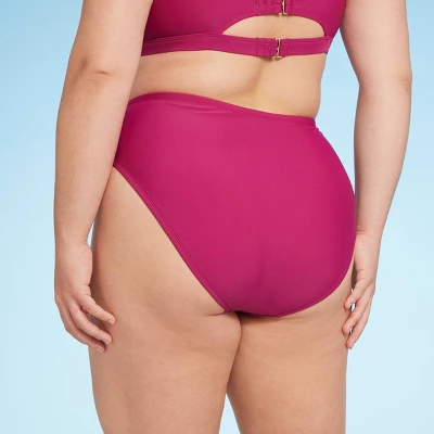 Women's Mid-Rise Hipster Bikini Bottom - Shade & Shore™ Berry Purple 3 Women's Mid-Rise Hipster Bikini Bottom - Shade & Shore™ Berry Purple