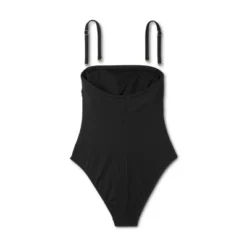 Women's Shirred Ribbed Bandeau Cheeky One Piece Swimsuit - Shade & Shore™ -Shade & Shore GUEST d7af8d91 a751 4af5 a044 f8735941cd5b