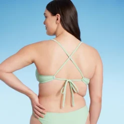Women's Twist-Front Bralette Bikini Top - Shade & Shore™ Green -Shade & Shore GUEST dd94e22a 5b2e 4b12 97ad 8c0ac67c6ceb