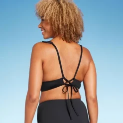 Women's Ruffle V-Neck Longline Triangle Bikini Top - Shade & Shore™ -Shade & Shore GUEST e57c2d5b 57ec 47a6 8899 e976e52bba3f