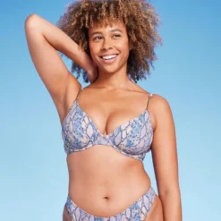 Women's Underwire Chain Strap Detail Bikini Top - Shade & Shore™ Blue Snake Print 11 Women's Underwire Chain Strap Detail Bikini Top - Shade & Shore™ Blue Snake Print -Shade & Shore GUEST e580cc77 0da9 4b2f a23b e381198ce037