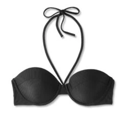 Women's Lightly Lined Ribbed Halter Bikini Top - Shade & Shore™ -Shade & Shore GUEST e7d84b22 3dee 4d1a a396 2abe0924cc7a