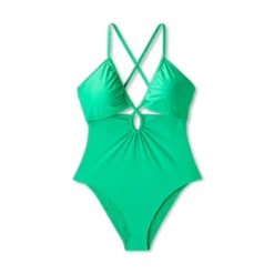 Women's Plunge Cut Out One Piece Swimsuit - Shade & Shore™ Green -Shade & Shore GUEST eee3f925 c4fe 4d16 998d 3d04357d176b