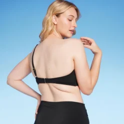 Women's Lightly Lined Twist-Front One Shoulder Bikini Top - Shade & Shore™ Black -Shade & Shore GUEST f176f33c 21ed 4527 9271 e6e00803f5cb