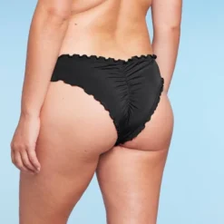 Women's Ruffle Extra Cheeky Bikini Bottom - Shade & Shore™ Black -Shade & Shore GUEST f317c427 c811 4dda bc34 941cc25008c0