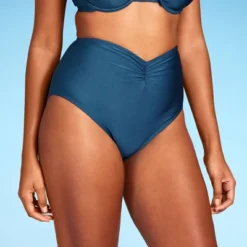Women's High Waist Shirred Front Bikini Bottom - Shade & Shore™ -Shade & Shore GUEST f5b21dea 66ea 468e 9220 8524d4d1d9ff