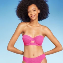 Women's Pucker Textured Light Lift Bandeau Bikini Top - Shade & Shore™ -Shade & Shore GUEST f6c21a50 8f8a 44e3 8137 ac7923ca3bbb