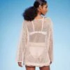 Women's Long Sleeve Crochet Cover Up Sweater - Shade & Shore™ Light Brown -Shade & Shore GUEST fc1a5e10 893b 4c95 be9c 4e8d0e231134