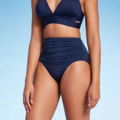 Women's Shirred High Waist Brief Full Coverage Bikini Bottom - Shade & Shore™ -Shade & Shore GUEST fd1edcee 6c03 49b4 b869 bafaebd601f5