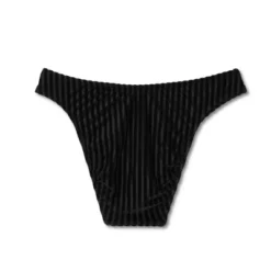 Women's Velour Ribbed Cheeky Bikini Bottom - Shade & Shore™ Black -Shade & Shore GUEST fd8b7db6 943e 4ee4 96db d29a3e0193c8