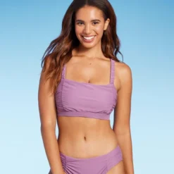 Women's Shirred Longline Bikini Top - Shade & Shore™ -Shade & Shore GUEST fe755394 163c 4937 ae5f ba6ac0fe43a8